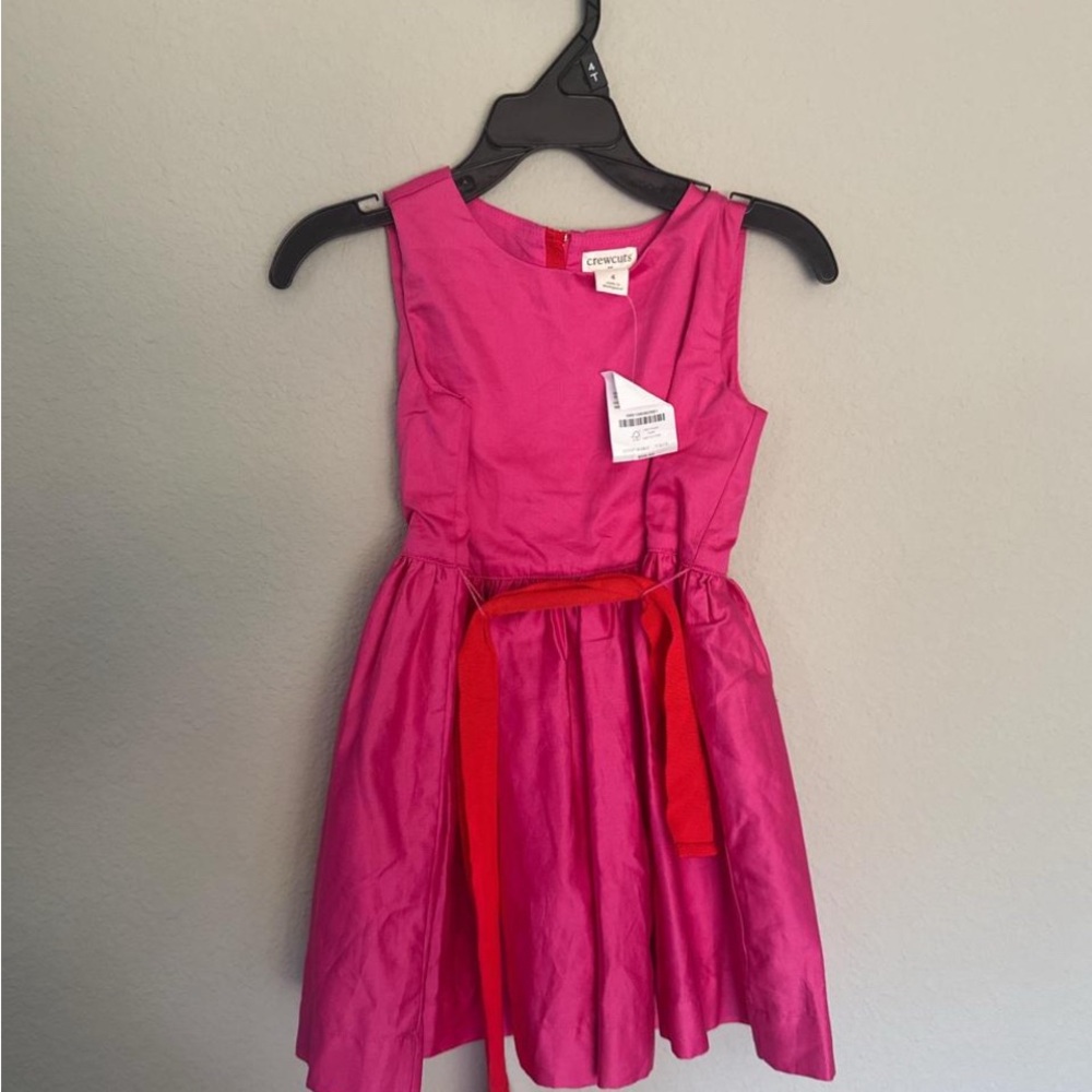 Crewcuts Fuchsia Dress with Scarlet Sash